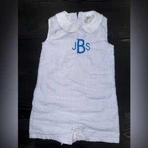 Embroidered “JBS” Blue & Pink Boys Short All 4T